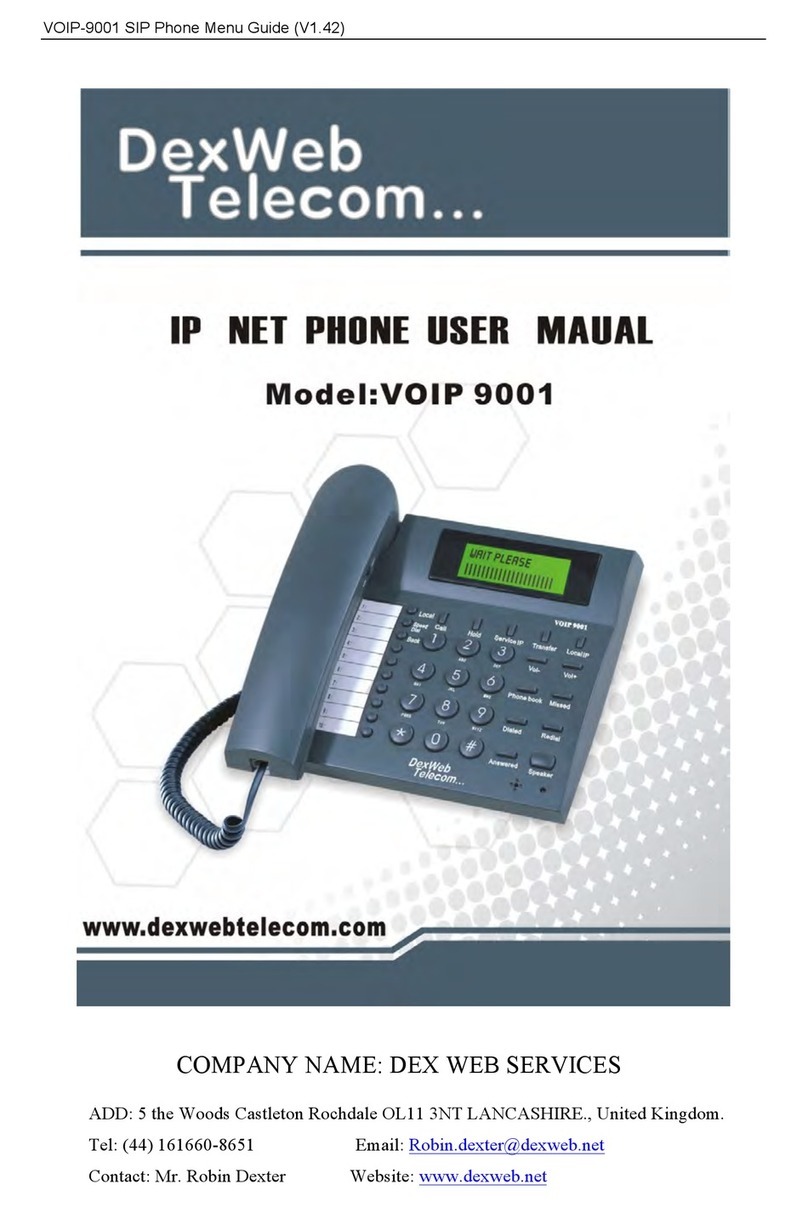 DexWeb Telecom VOIP 9001 user manual