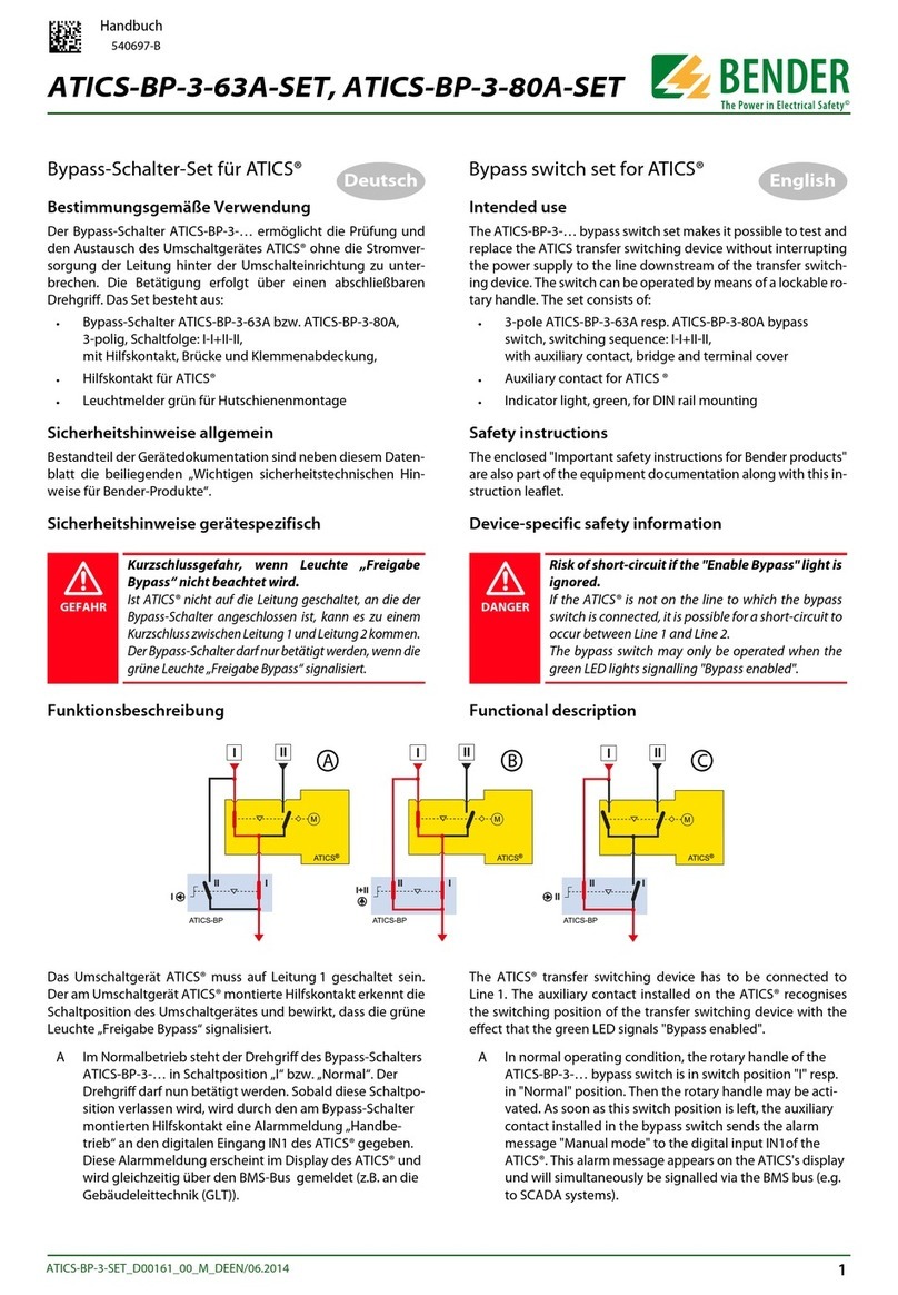 Bender ATICS-BP-3 Series User manual