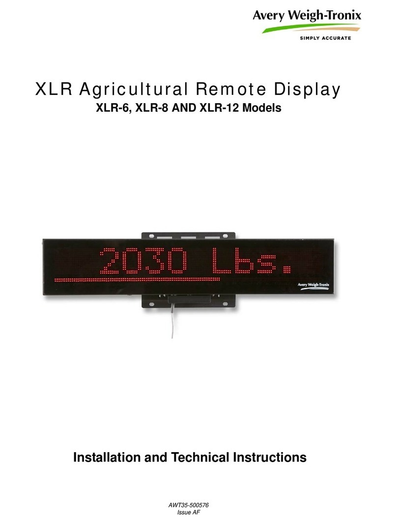 Avery Weigh-Tronix XLR Series Owner's manual