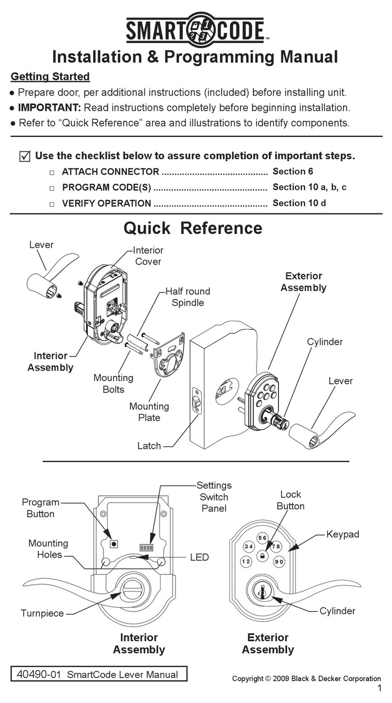 Black & Decker SmartCode 40490-01 manual