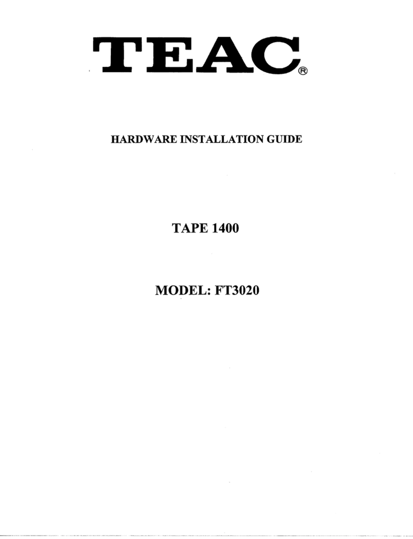 Teac FT3020 Hardware installation guide