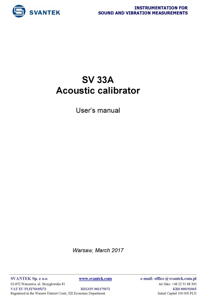 Svantek SV 33A user manual