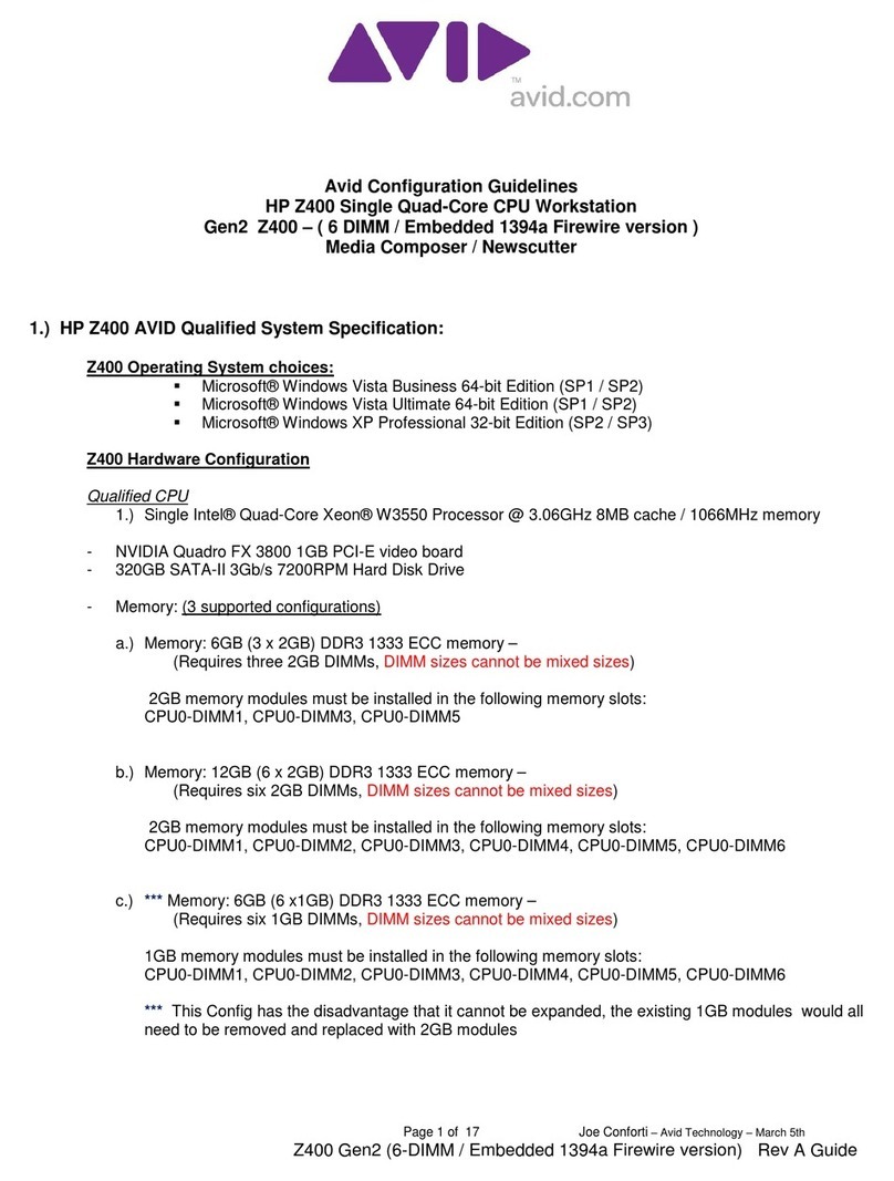 HP Z400 Gen2 Instruction Manual