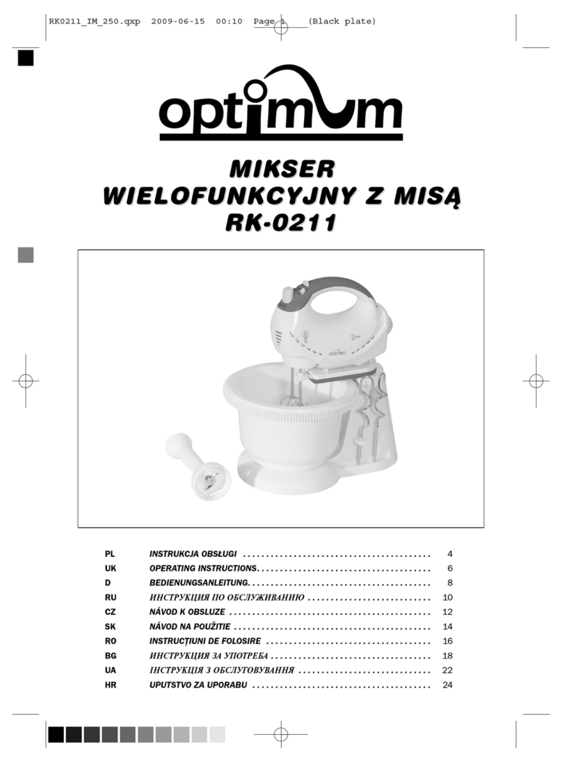Optimum RK-0211 operating instructions
