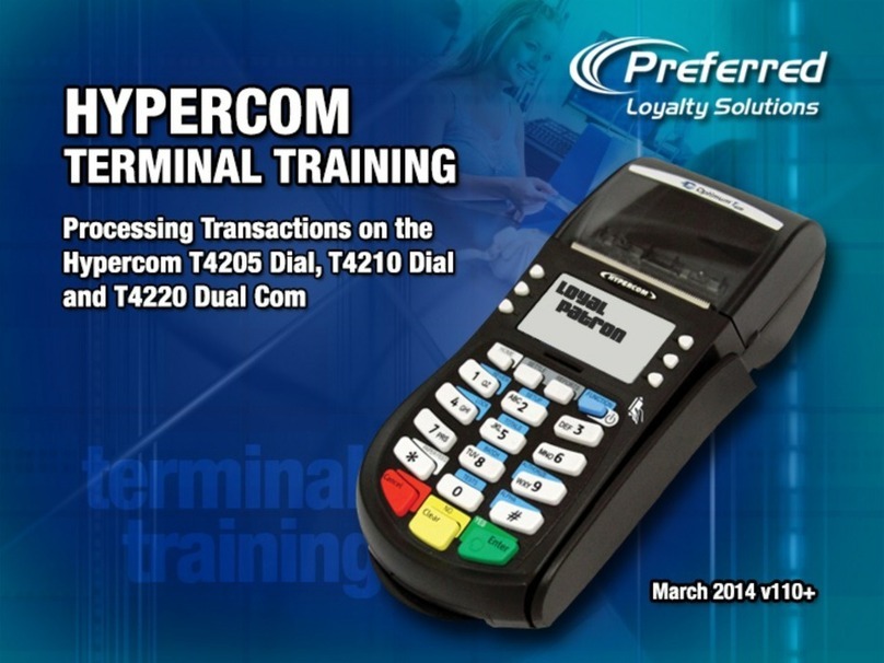 Hypercom T4205 Dial Installation guide