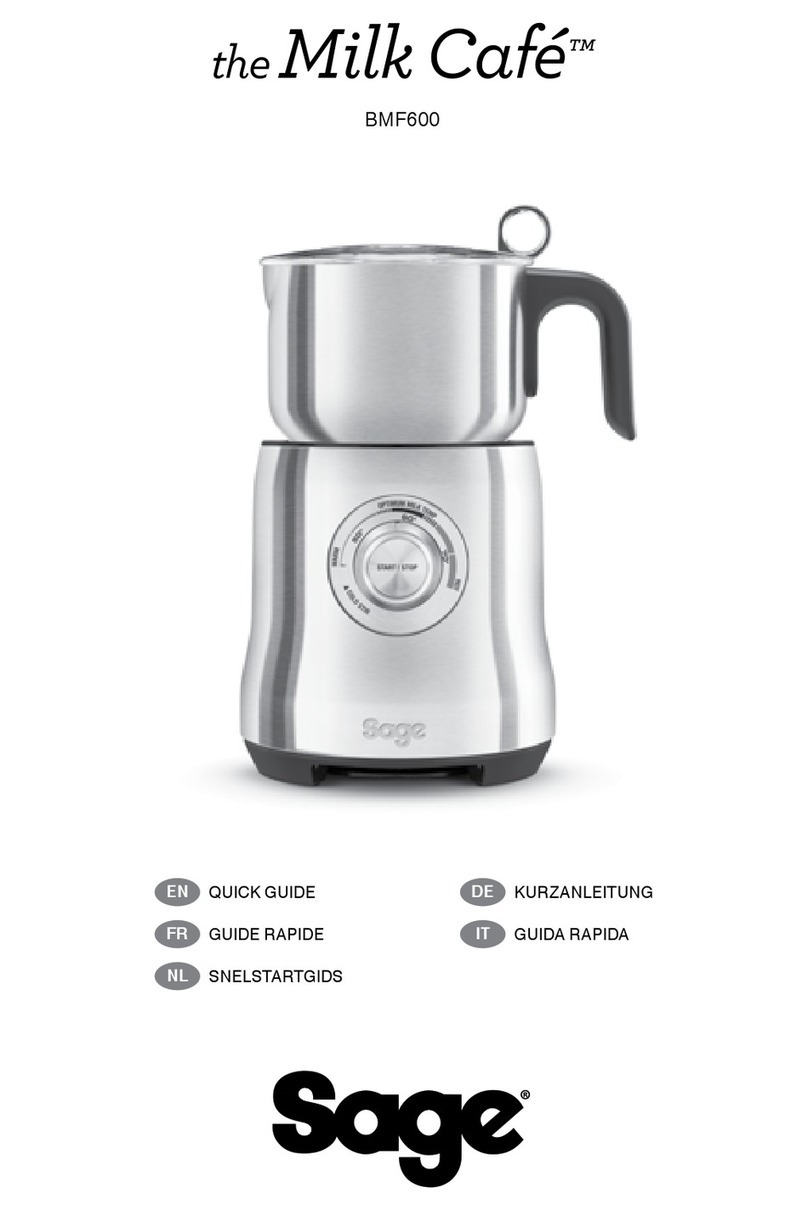 Sage Milk Cafe BMF600 User manual