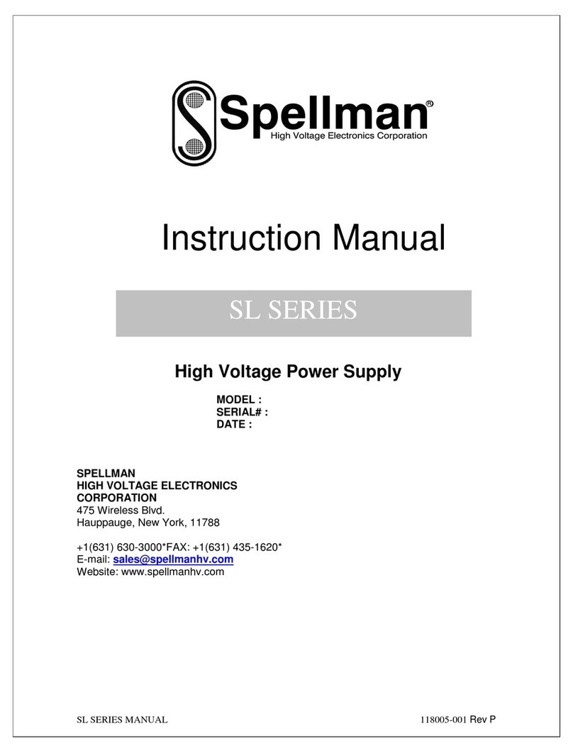 Spellman SL Series User manual