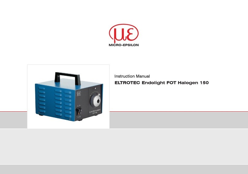 MICRO-EPSILON ELTROTEC Endolight FOT Halogen 150 User manual