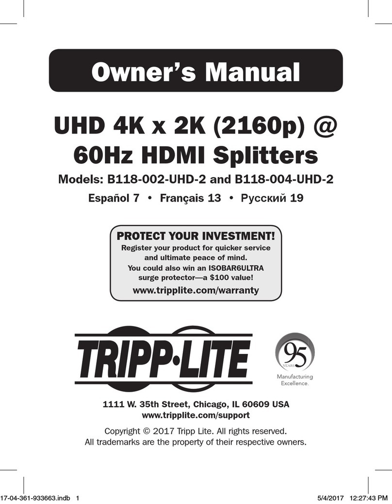 Tripp Lite B118-002-UHD-2 owner's manual