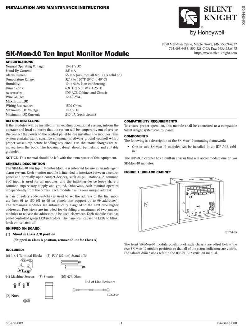 Honeywell SK-Mon-10 Installation and maintenance instructions