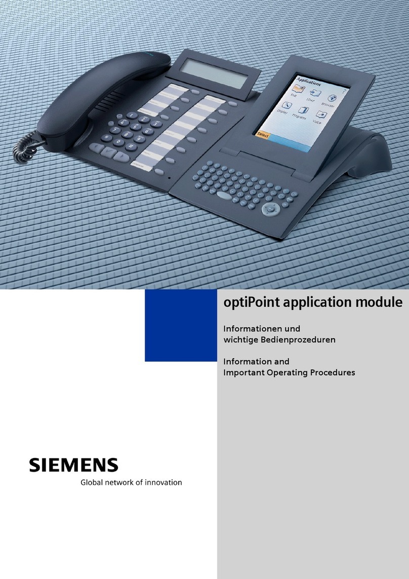 Siemens optiPoint application module Manual