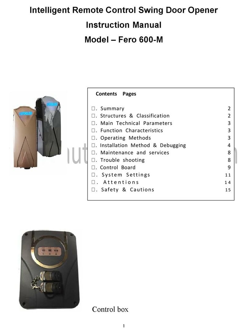 Autoglide FERO 600-M User manual