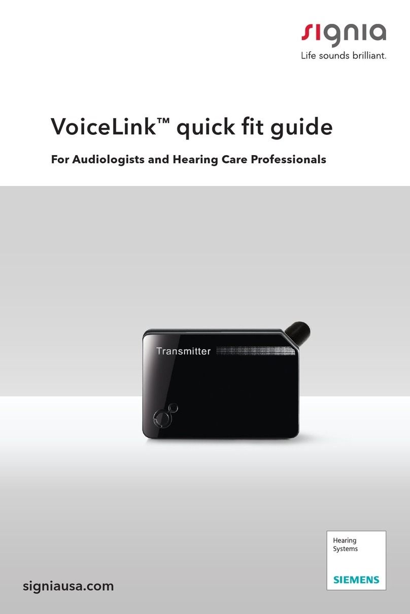 signia VoiceLink Quick fit guide