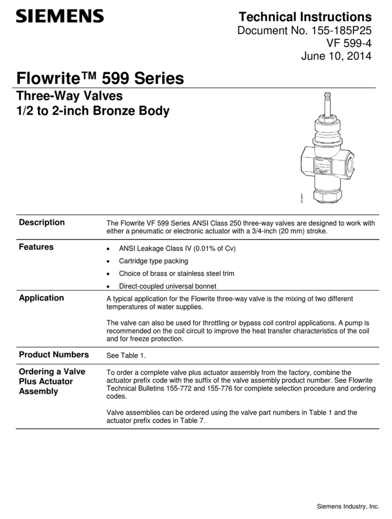 Siemens Flowrite 599 Series Owner's manual