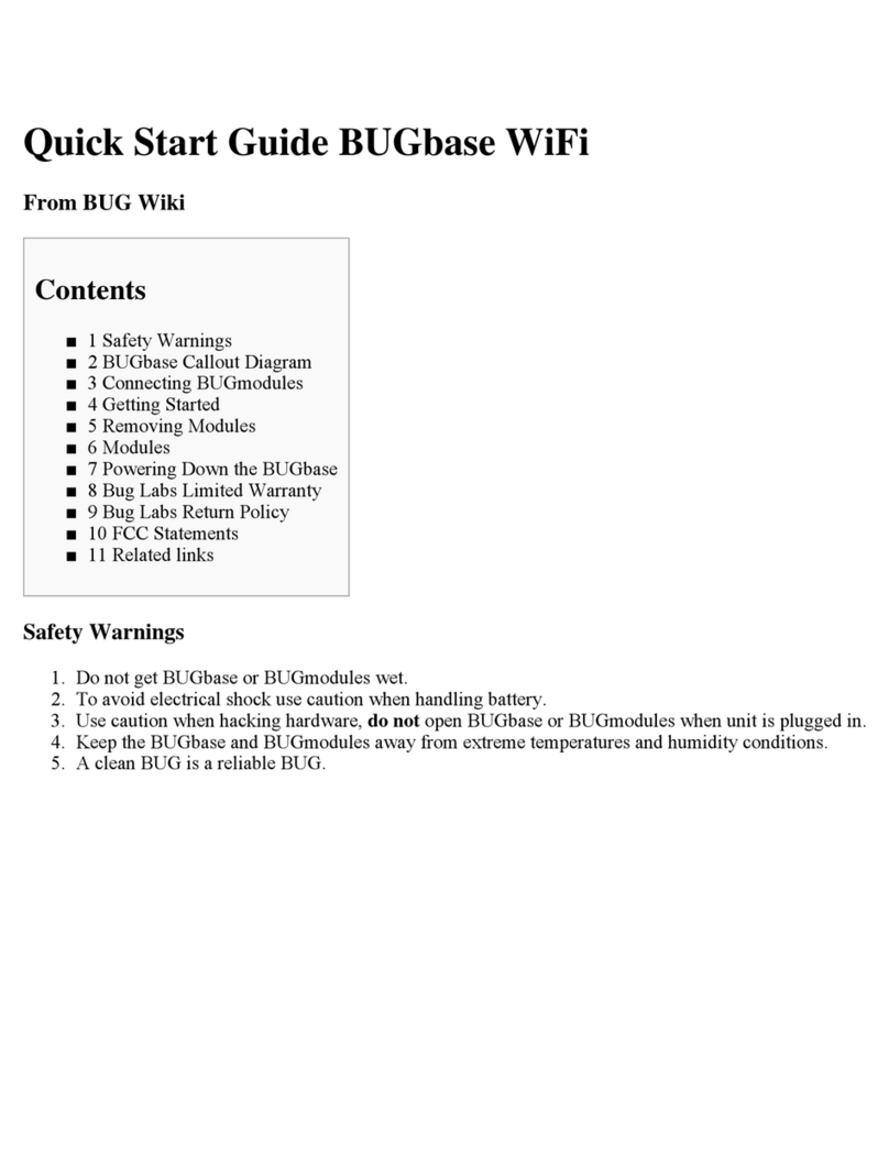Bug Labs BUGbase BUGWifi Edition 10012 quick start guide