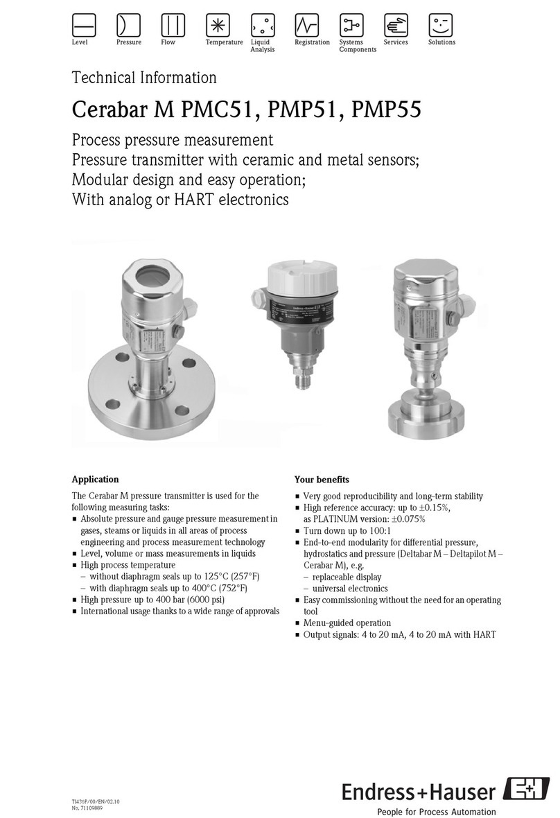 Endress+Hauser Cerabar M PMP51 technical information Endress+Hauser Cerabar M PMP51 technical information