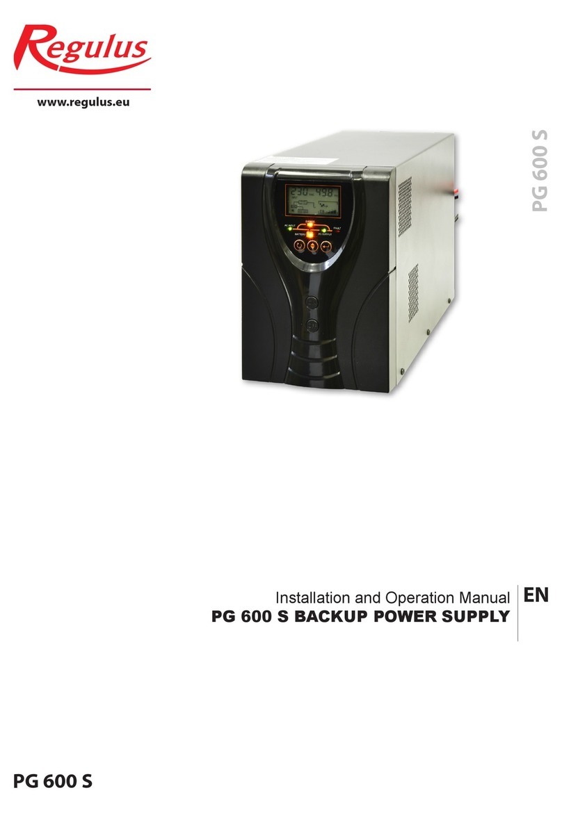 Regulus PG 600 S User manual
