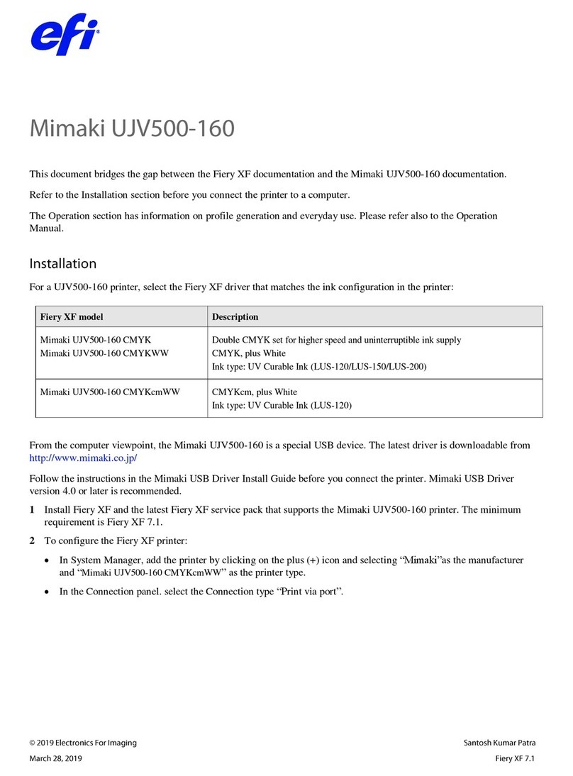 EFI Mimaki UJV500-160 Series User manual