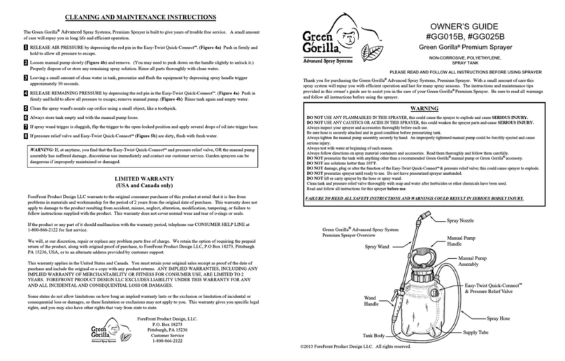 Green Gorilla GG015B owner's guide