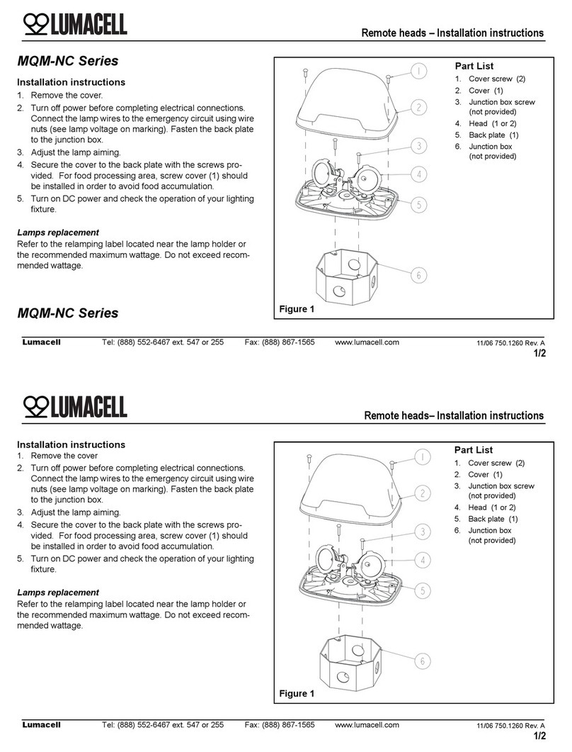 Lumacell MQM-NC Series installation instructions