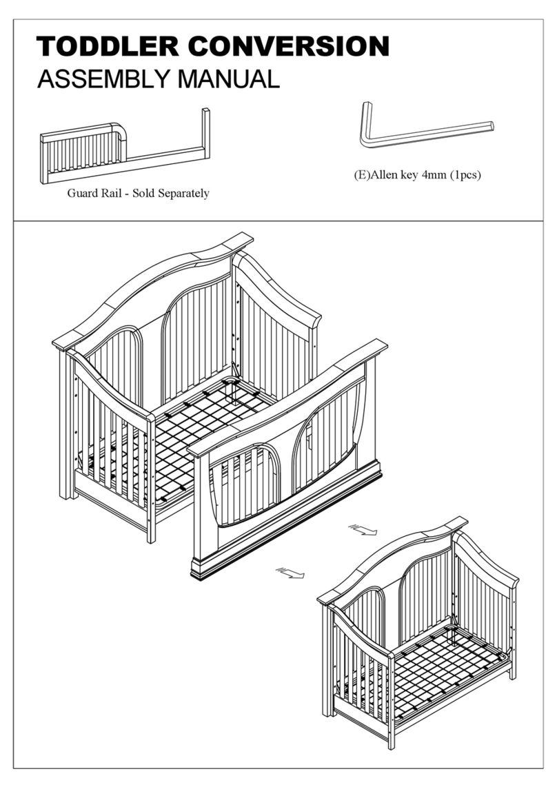 Baby Appleseed TODDLER CONVERSION Assembly manual Baby Appleseed TODDLER CONVERSION Assembly manual