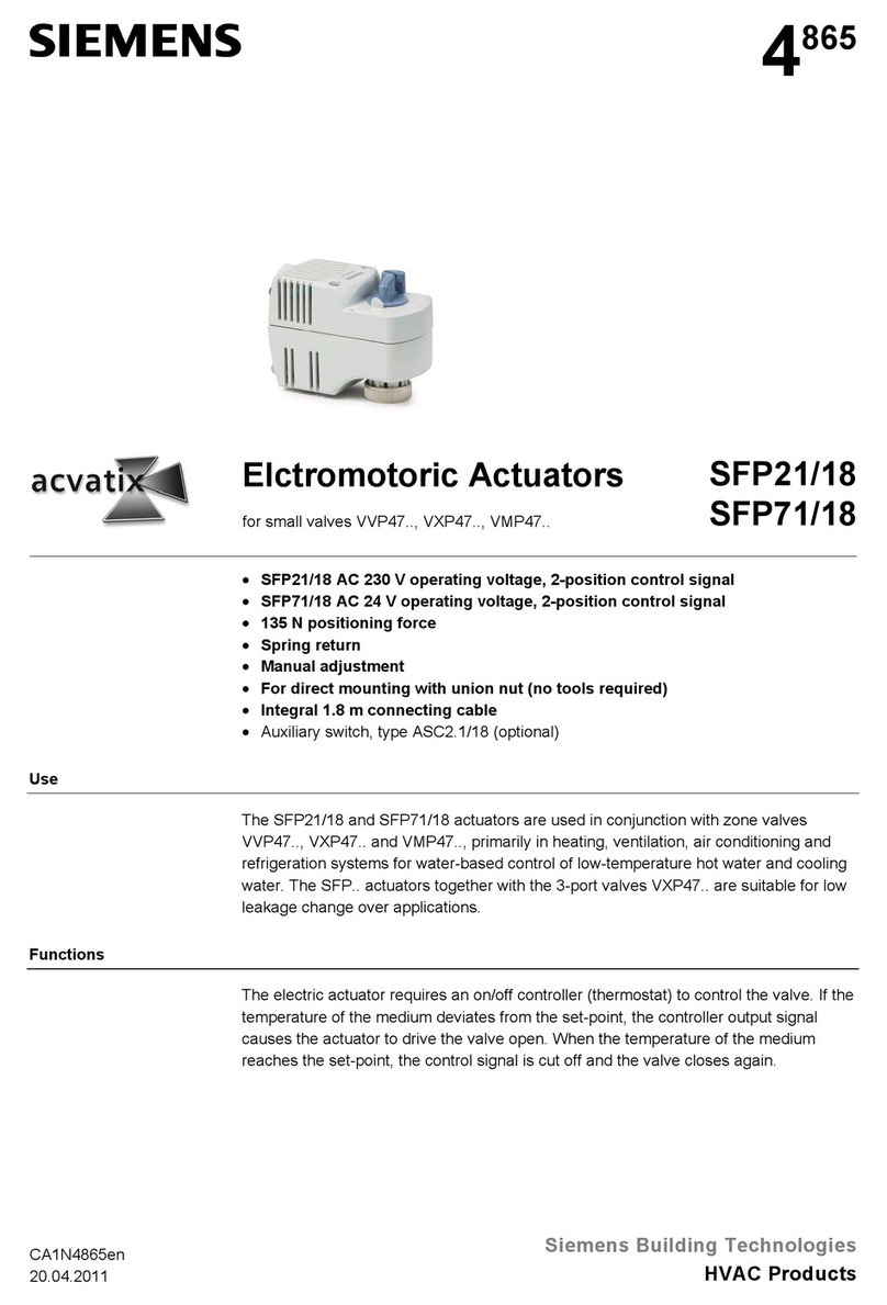 Siemens SFP21/18 User manual
