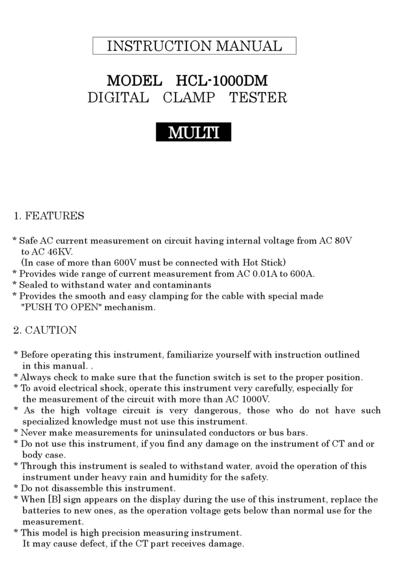 MULTI MEASURING INSTRUMENTS HCL-1000DM User manual