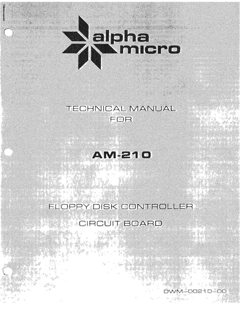 Alpha Micro AM-210 Technical manual