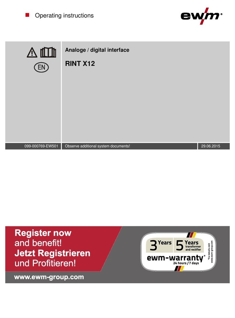 EWM RINT X12 operating instructions