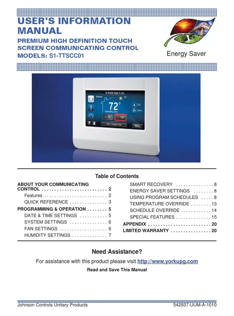 Johnson Controls S1-TTSCC01 Guide