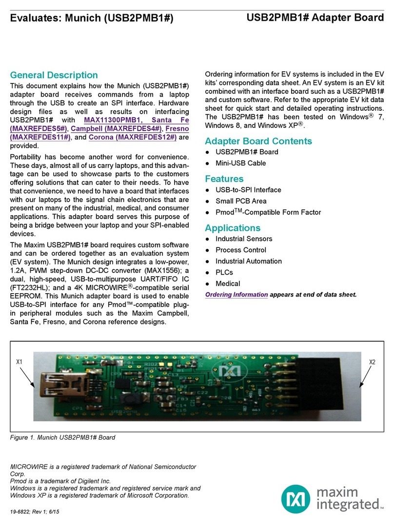 Maxim Integrated Munich USB2PMB1 manual