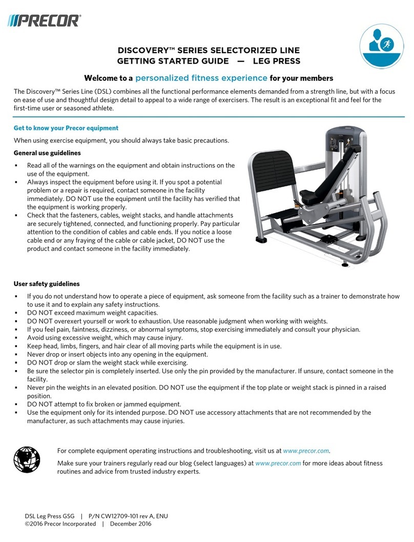 Precor Discovery Selectorized Line User manual