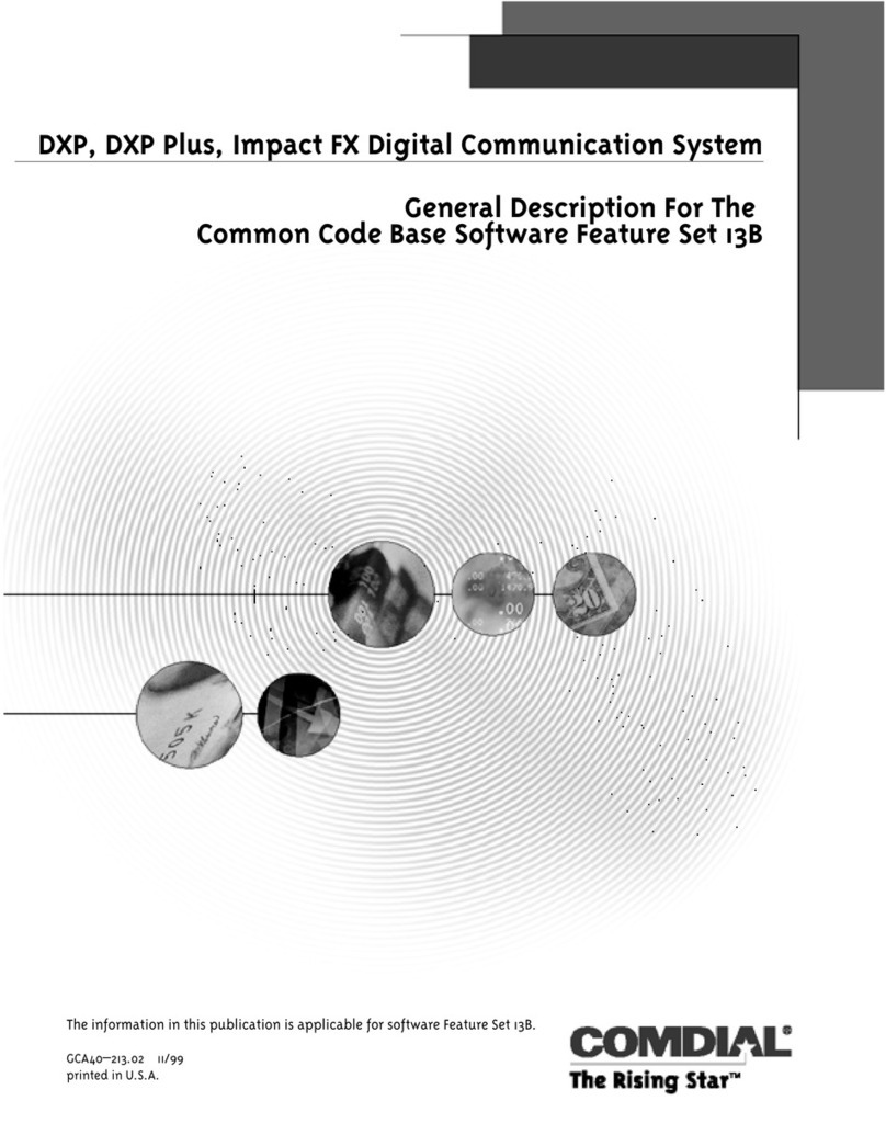 Comdial Impact FX Operating and maintenance instructions Comdial Impact FX Operating and maintenance instructions