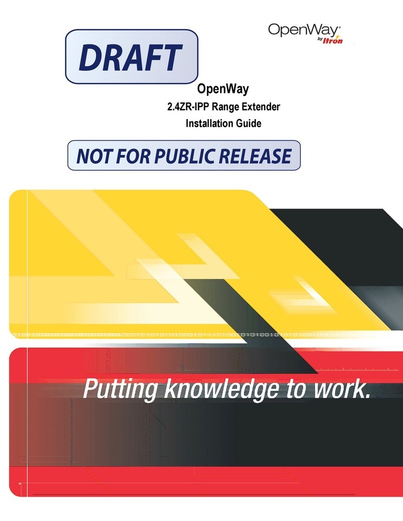 ITRON OpenWay OWR-1000-001 installation guide ITRON OpenWay OWR-1000-001 installation guide
