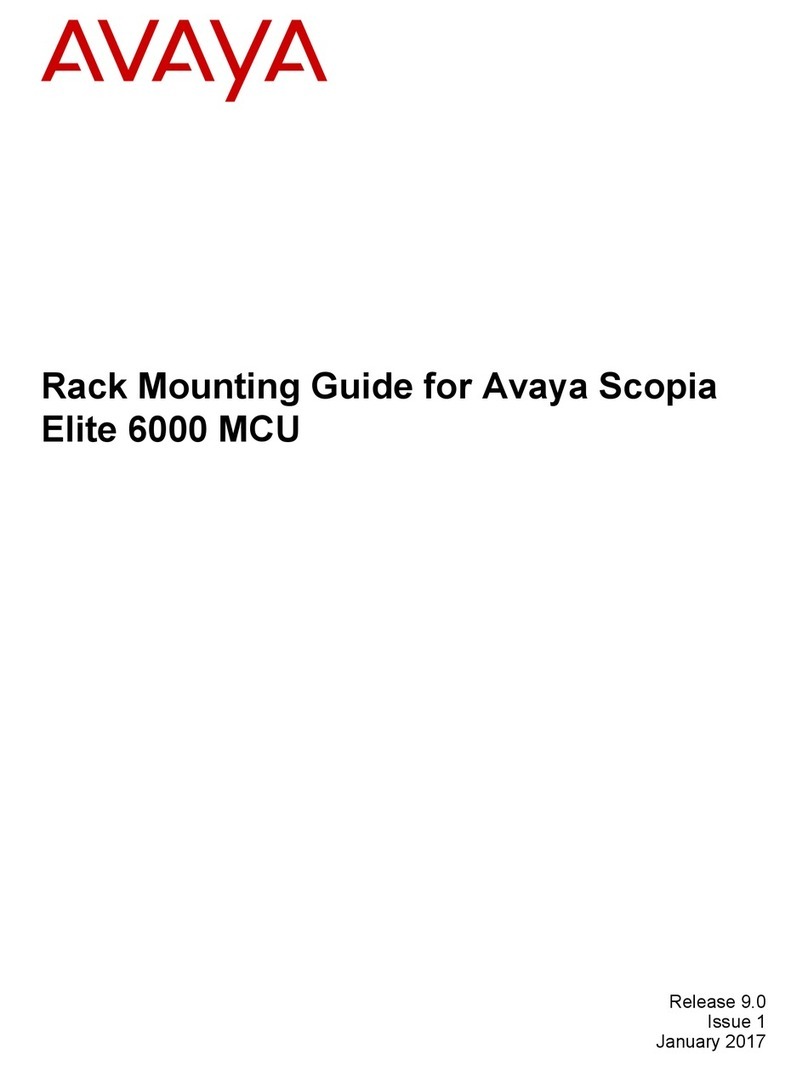 Avaya Scopia Elite 6000 MCU Series Installation instructions manual Avaya Scopia Elite 6000 MCU Series Installation instructions manual