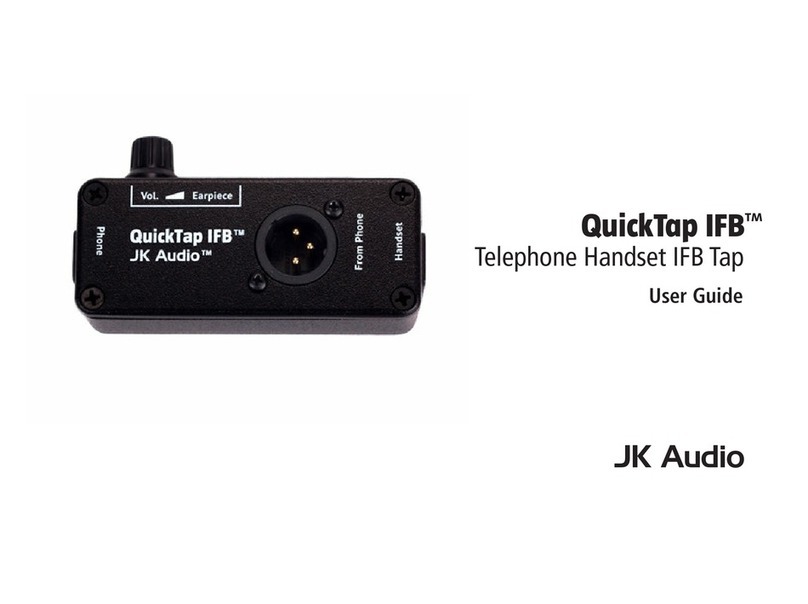 JK Audio QuickTap IFB User manual JK Audio QuickTap IFB User manual