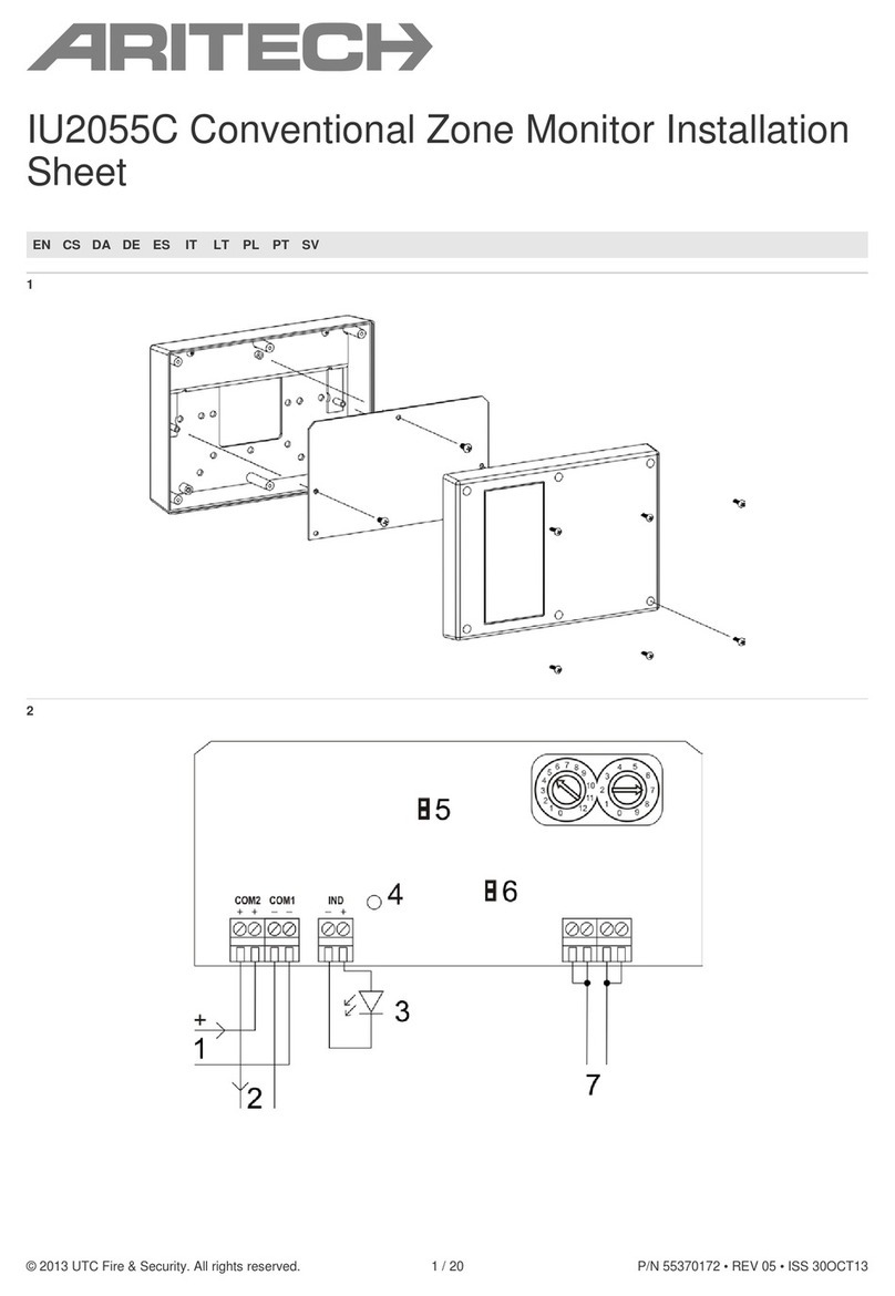 Aritech IU2055C Assembly instructions
