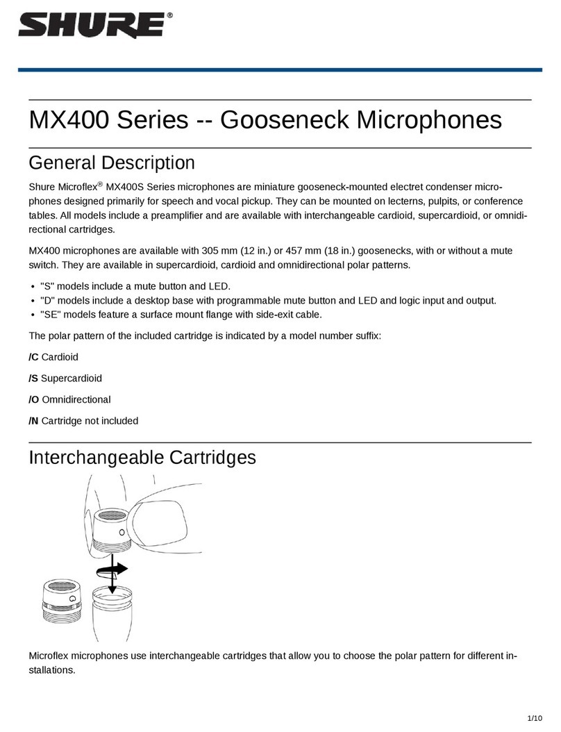 Shure Microflex MX400 Series User manual
