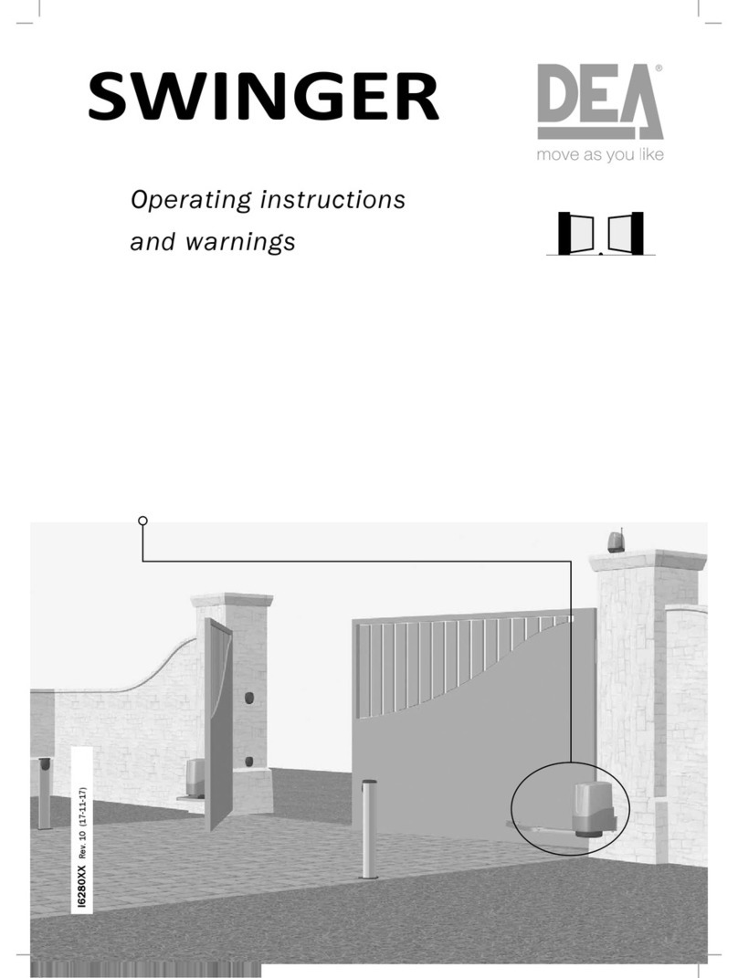 Dea SWINGER Operating instructions and warnings