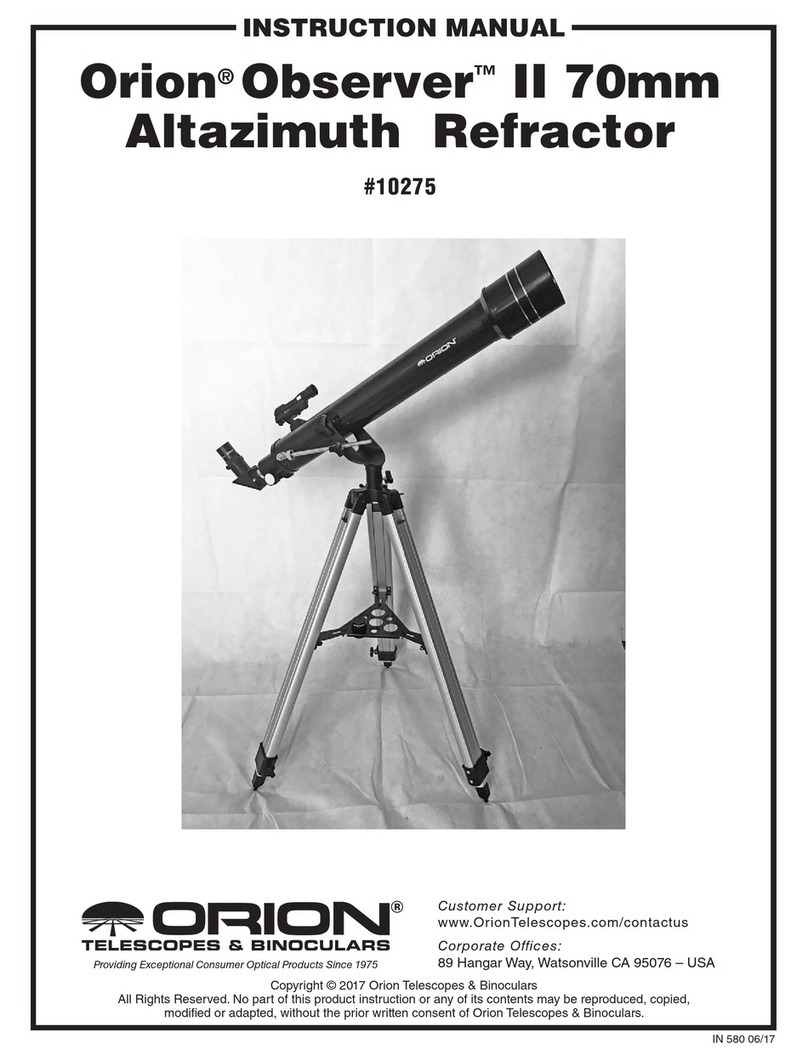 ORION TELESCOPES & BINOCULARS Observer II 70mm Altazimuth Refractor instruction manual ORION TELESCOPES & BINOCULARS Observer II 70mm Altazimuth Refractor instruction manual