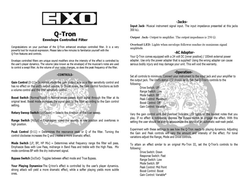 Electro-Harmonix Q-Tron User manual