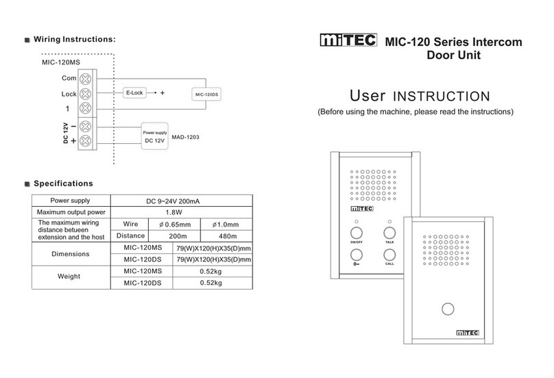MiTEC MIC-120 Series User instruction