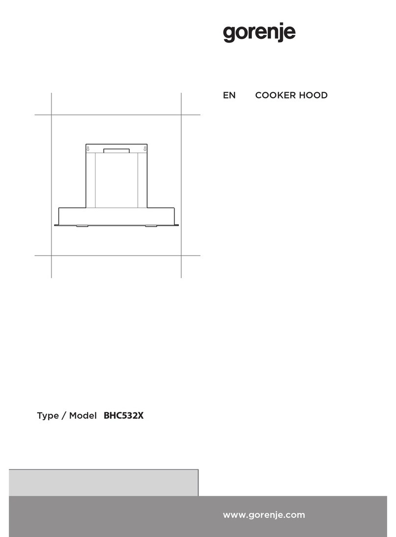 Gorenje BHC532X Instruction on mounting and use Gorenje BHC532X Instruction on mounting and use