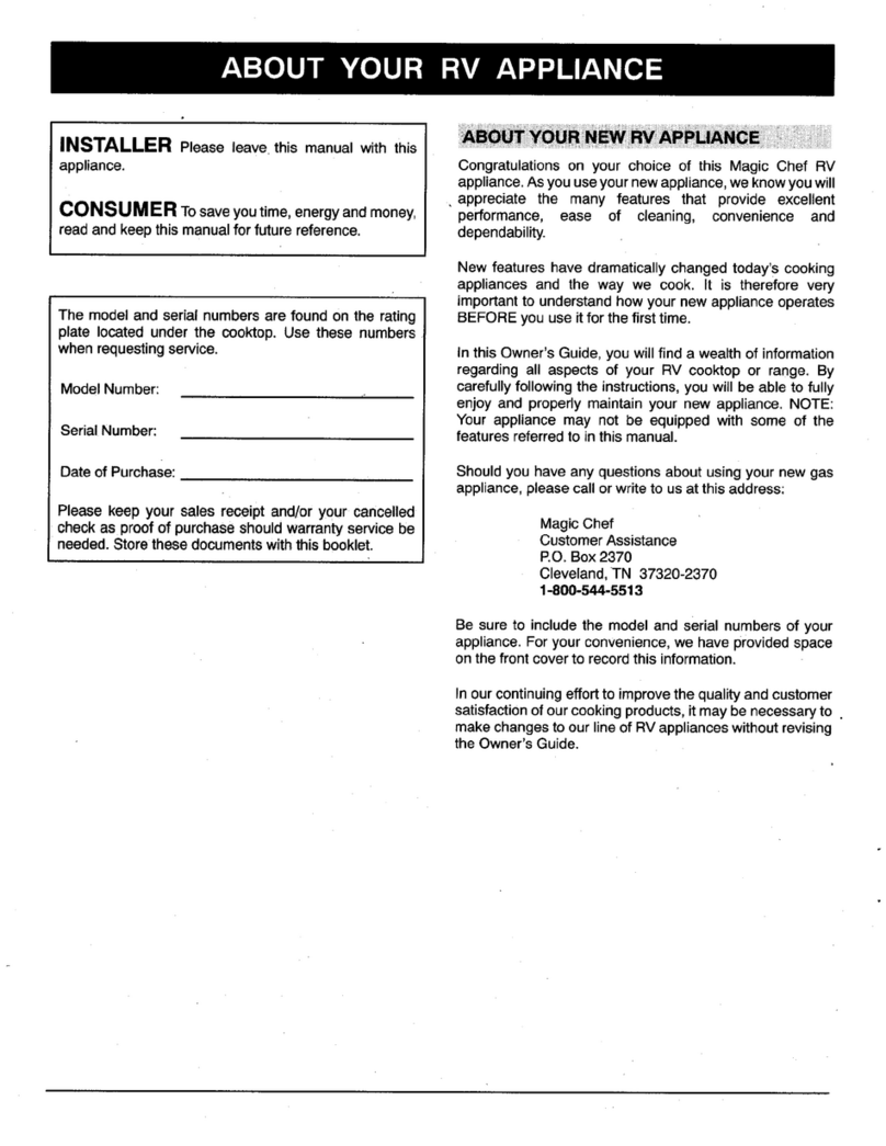 Magic Chef CLY1612BDH User manual