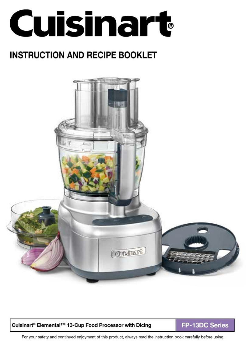 Cuisinart Elemental FP-13DC Series INSTRUCTION AND RECIPE BOOKLET