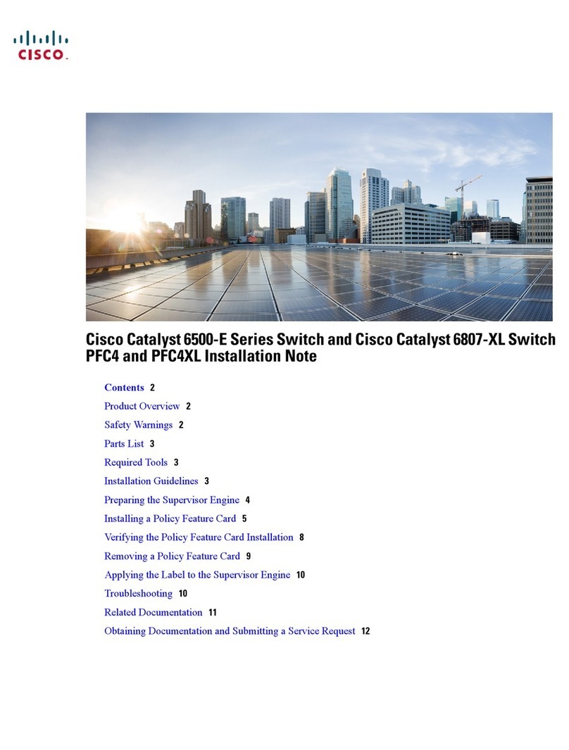 Cisco PFC4 Installation and operation manual