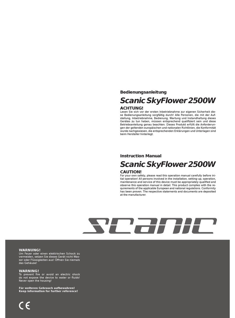 Scanic SkyFlower 2500W instruction manual