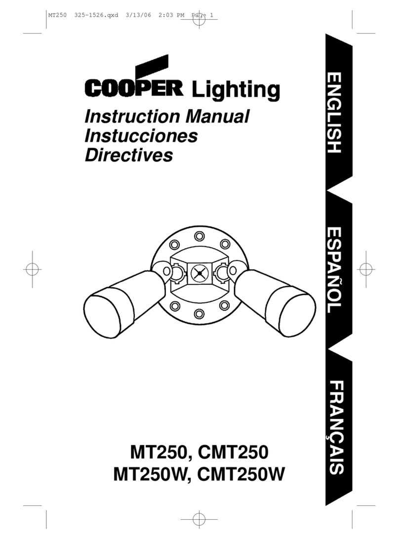 Cooper Lighting MT250 User manual