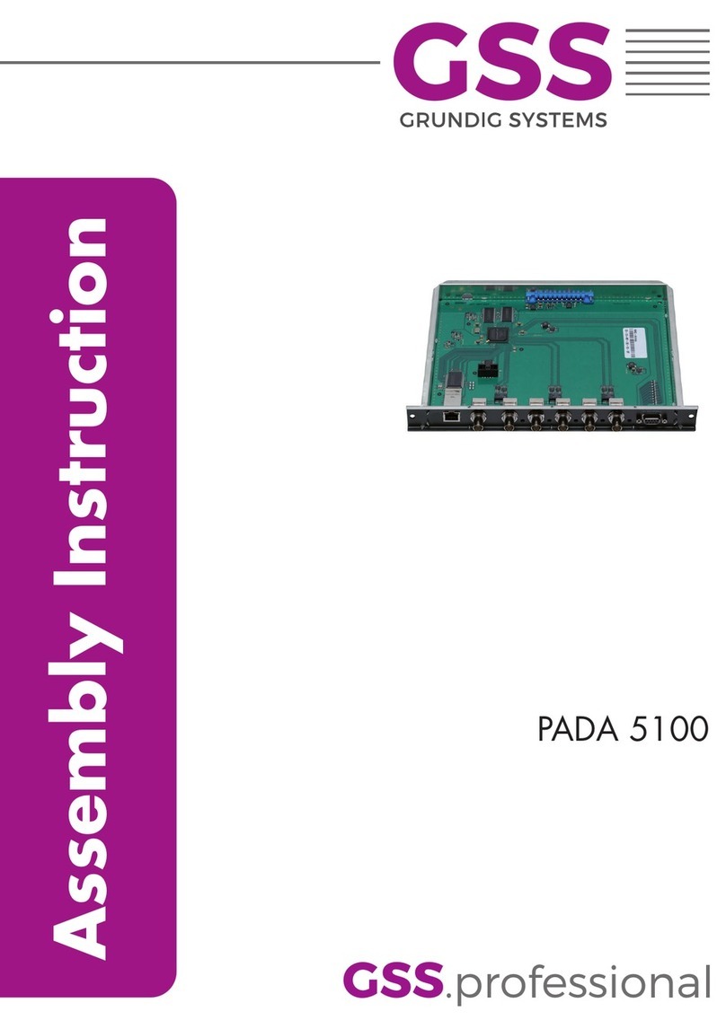 GSS PADA 5100 Assembly instruction