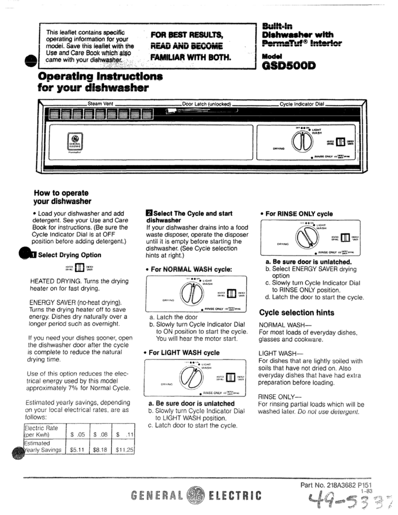 GE QSD500D User manual